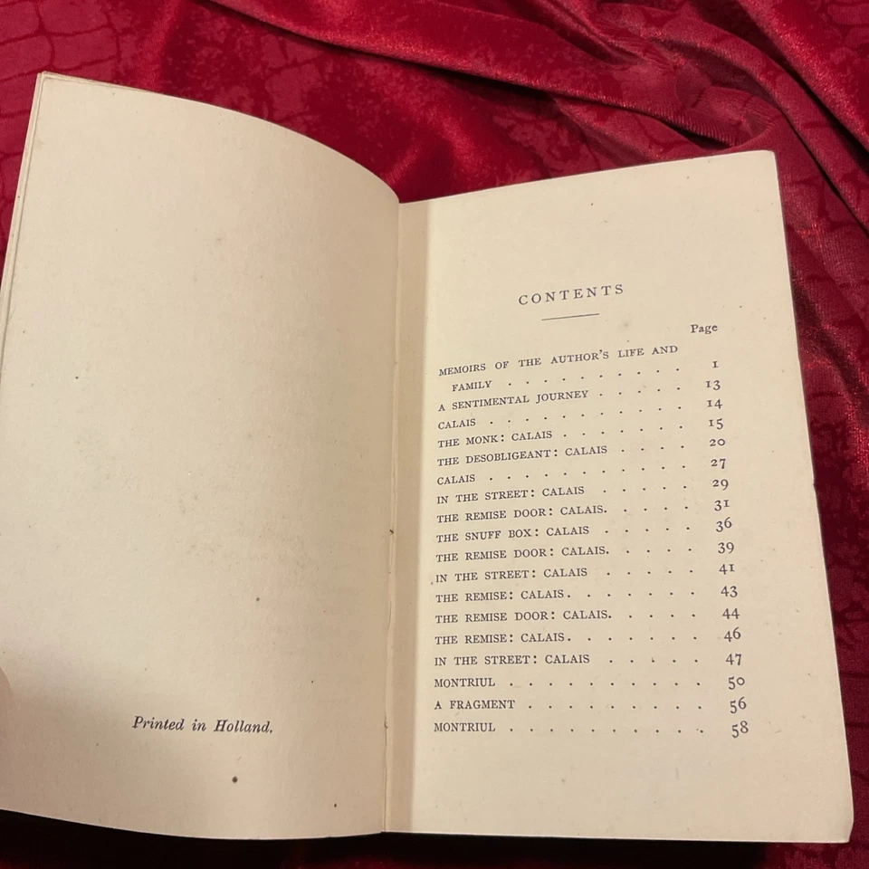 Laurence Sterne A SENTIMENTAL JOURNEY THROUGH FRANCE AND ITALY , 1885 Routledge - Image 3 of 4