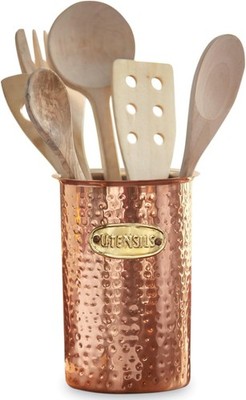 Darware Hammered Kitchen Caddy Kitchen Utensil, Copper
