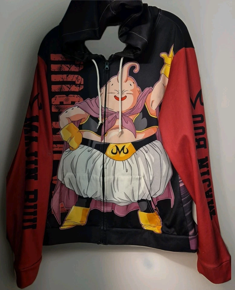 Dragon Ball Z Majin Blue Devil Mark Zip Hoodie Sweatshirt Adult L - Image 3 of 4