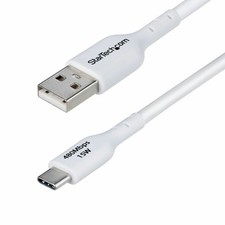 StarTech USB2AC10FWHE 10ft USB-A to USB-C Charging Cable, Charge Sync
