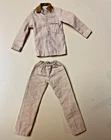 BARBIE KEN DOLL VINTAGE PAJAMAS TAUPE STRIPE 1961
