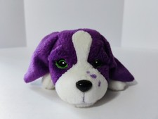 Vintage 1998 Lisa Frank Fan Club Violet Puppy 8" Beanbag Plush