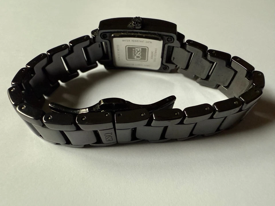 Reloj de vestir para mujer ESQ Swiss By Movado Venture pulsera de cerámica negra Foto 4 de 4