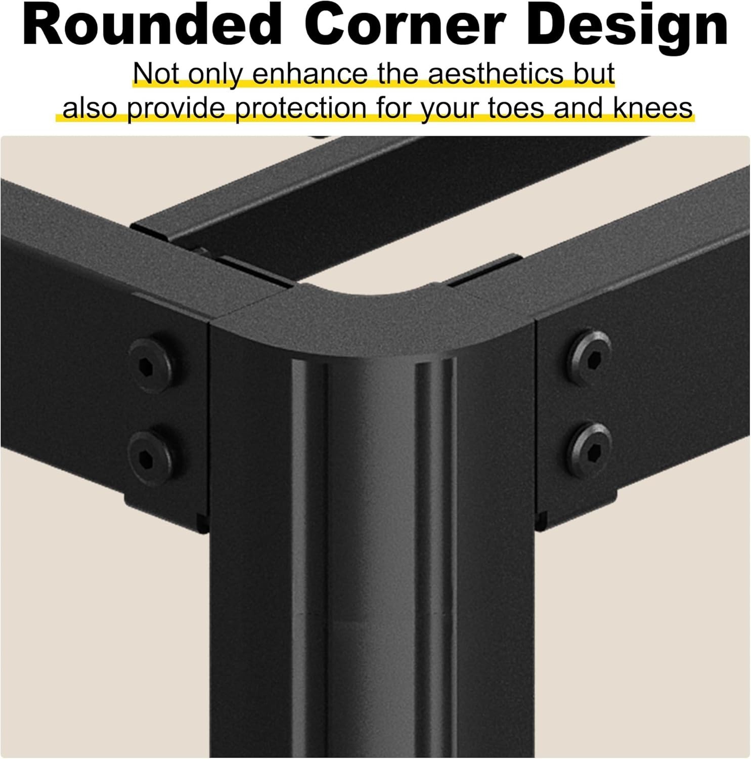 Heavy Duty 9" California King Bed Frame, Noise-Free, Easy Assembly, Black
