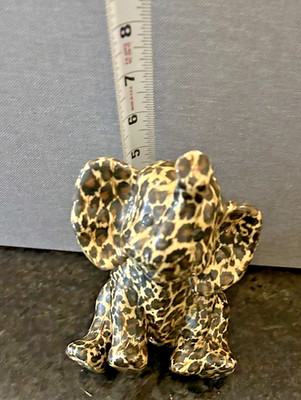 Formalities By Baum Bros Leopard Elephant Figurine 5'' Safari Decor