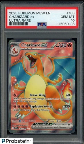 2023 Pokemon Mew En #183 Charizard ex Ultra Rare PSA 10 GEM MINT