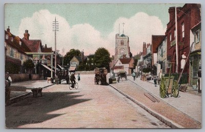 AK Pinner High Street Kirche Harrow London 1907 verschickt