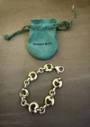 Tiffany & Co. Sterling Silver Open Heart Link Bracelet 8-inch 1999