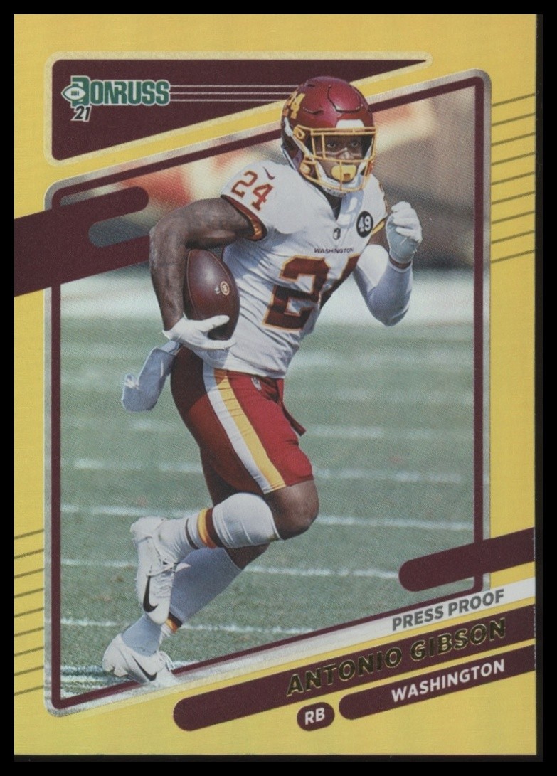 2021 Panini Donruss Antonio Gibson Gold Press Proof Premium #7