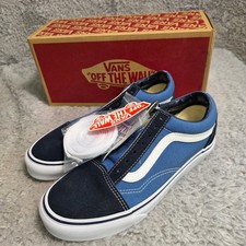 Vans Old Skool Navy Black Suede Canvas Skate Shoes Sneakers Mens 6.5 Wmn 8 NEW