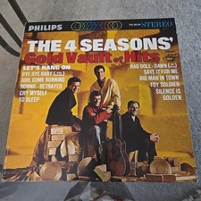 1965 The Four Seasons "Gold Vault Of Hits" LP Vinyl Record Stereo Philips G+/VG!