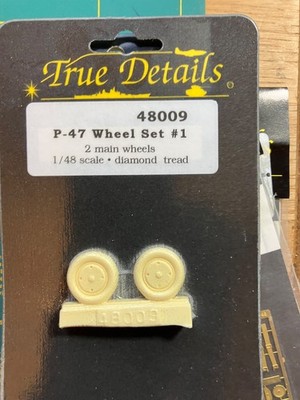 True Details 1:48 P-47 Mainwheels (Diamond Pattern)