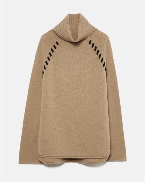 Men Jigsaw Sweater Beige Wool 34 / XS / 42