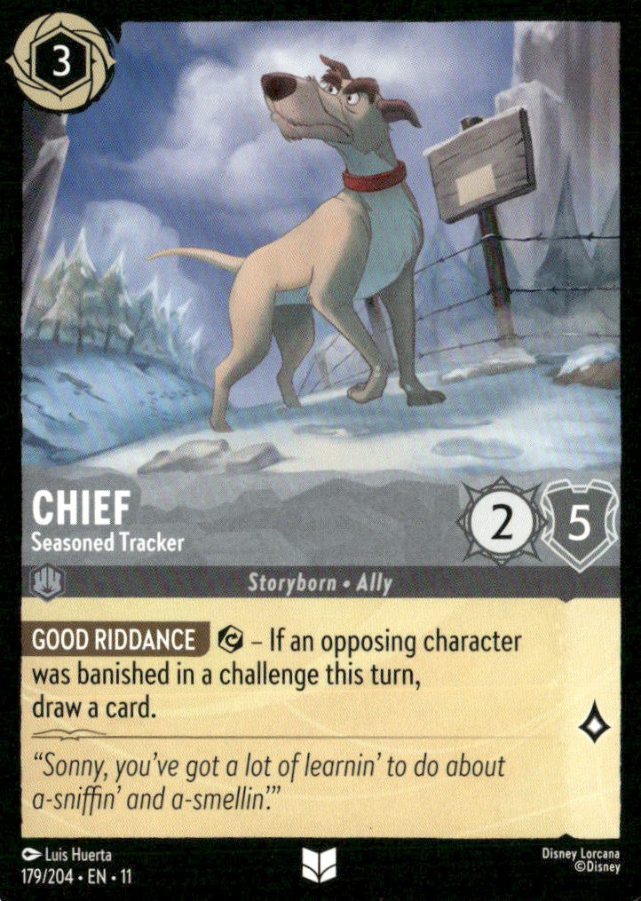 Chief - Seasoned Tracker 179/204 Uncommon Winterspell Lorcana Near Mint