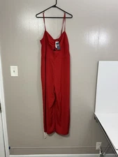 Abercrombie & Fitch Red Wide Leg Jumpsuit Size XL              C59