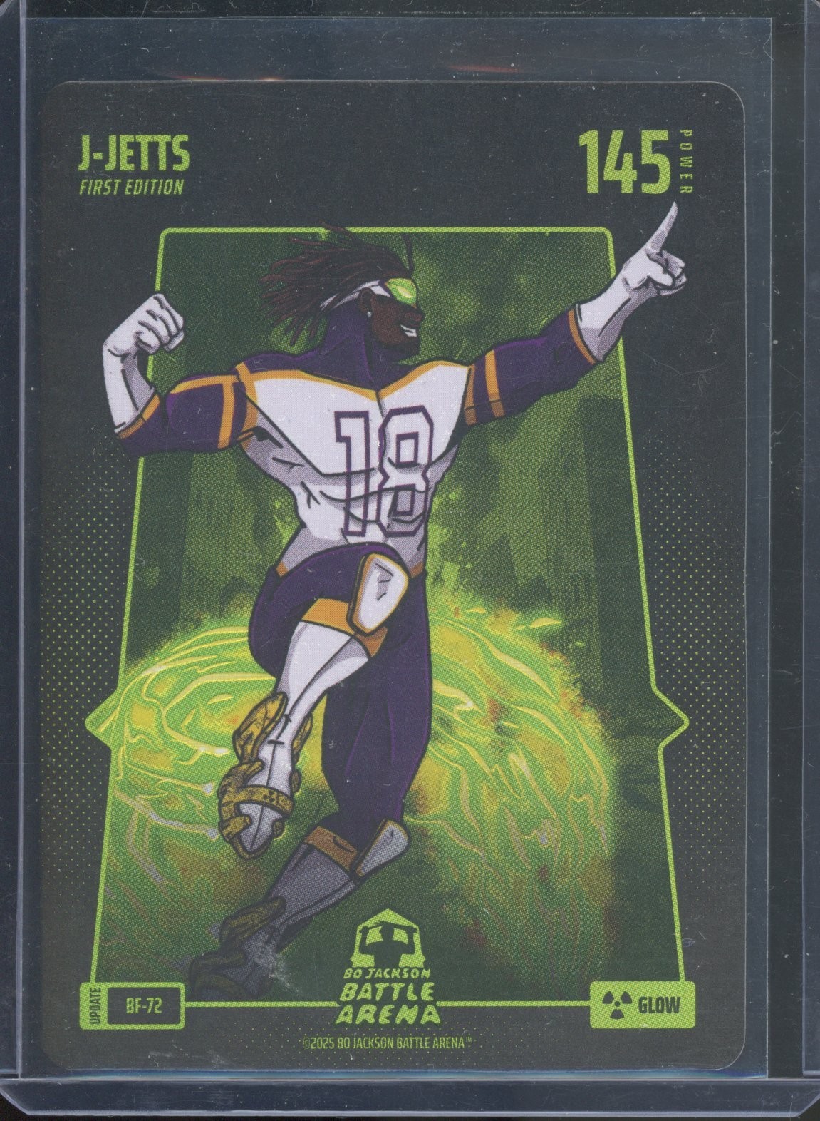 2025 Bo Jackson Battle Arena J-JETTS #BF-72 Justin Jefferson Battle Foil Glow