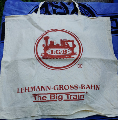 LGB The Big Train White Linen Cloth Tote Bag