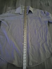 Yves Saint Laurent Rive Gauche White Dress Business Shirt Italy Size 16" YSL MEN