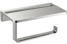 Toilet Paper Holder with Shelf, Alloy Material Brushed Nickel Heavy Duty Tiss...