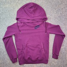 Nike Hoodie Women Sz XS Purple Rally Funnel Cowl Neck Pullover Sweatshirt 683776