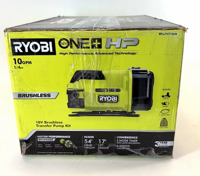 #ad Ryobi ONE HP 18V Transfer Pump W 2 Ah Battery and Charger Cordless RY20WP182K $144.95