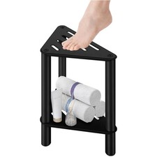 Modern Stainless Steel Shower Stool - Rust-Resistant Foot Rest with Storage