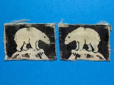 1940-42, BRITISH, 49th WEST RIDING INFANTRY DIVISION, POLAR BEARS, ON SILK