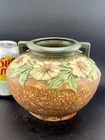 Vintage 1928 Roseville Art Pottery Dahlrose 6” Vase #420-6 In Ex Mint Condition