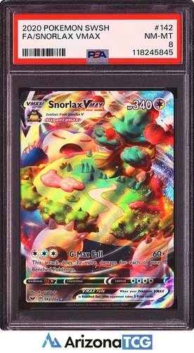 Pokemon 2020 Snorlax VMAX 142/202 Full Art Sword & Shield PSA 8