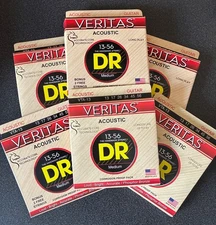 DR  Acoustic PB Gtr Strings   SIX NEW SETS   VERITAS Med (.013 - .056)  VTA-13