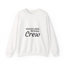 Custom Name 50th Birthday Crewneck Sweatshirt Personal Celebration Crew