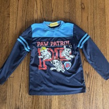 Paw Patrol Blue Performance Long Sleeve Shirt, Size XS 4-5 