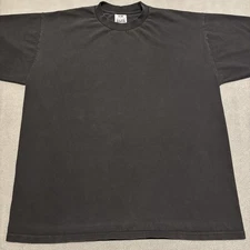 Vintage Pro Club Heavy Weight Blank Black T Shirt Men's Size 2XL Distressed READ