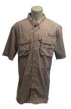 10,000 Ft Above Sea Level Men's Sz Lrg Beige Shirt Mesh Vent Bellow Pockets NWT