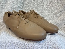 Bloch Ladies Full Upper Leather Tap Shoes Tan 12 M Spilt Sole Lace Up Dance