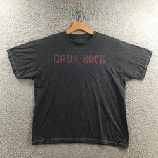 Astro Dads Rock Tee Graphic Print T-Shirt Mens XL Gray Cotton Blend Short Sleeve