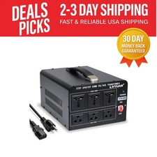 3000 Watt Heavy Duty Voltage Converter Transformer with 3 Universal Outlets