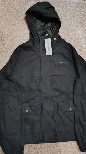 $200 NWT XXL Daily Paper Ripstop Cargo Track Jacket Mens Black Oyster Gorpcore - product listing photo