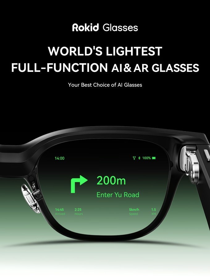Rokid Glasses (AI Smart Glasses) GLOBAL VERSION with Micro-LED