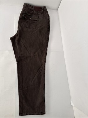 Ralph Lauren Jean Co Women 22W Brown Classic Straight Leg Jean High Rise Stretch