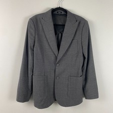 Express Blazer Men 38R Gray Extra Slim Wool Blend 2 Buttons Single Breast Lined