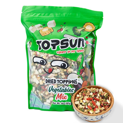 Dried Ramen Toppings Vegetable Mix 14Oz, 12 Veggie Blend with Goji & White Mushr
