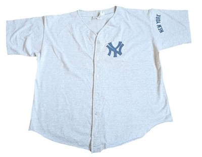 Vintage 90's NY Yankees Cooperstown Collection Jersey MLB Grey XL Single Stitch 