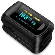 Pulse Oximeter Blood Oxygen Monitor with OLED Screen and Batteries