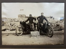 Antique Orig 1918 Pikes Peak Auto Highway Summit Photo Harley Davidson Vtwin 5x7