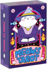 Jeu de cartes de tarot Meows pour amoureux des chats avec guide 78 cartes pour adultes débutants