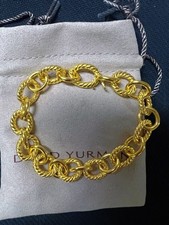 David Yurman Oval Link Chain Cable Bracelet 12mm IN 18K GOLD