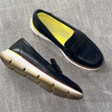 Cole Haan Womens Black Leather Penny Loafers ZeroGrand 6.5B