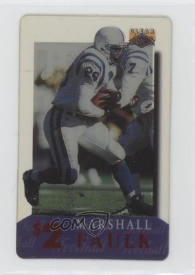 1996 Clear Assets Phone Cards $2 Marshall Faulk #2 HOF 0a2