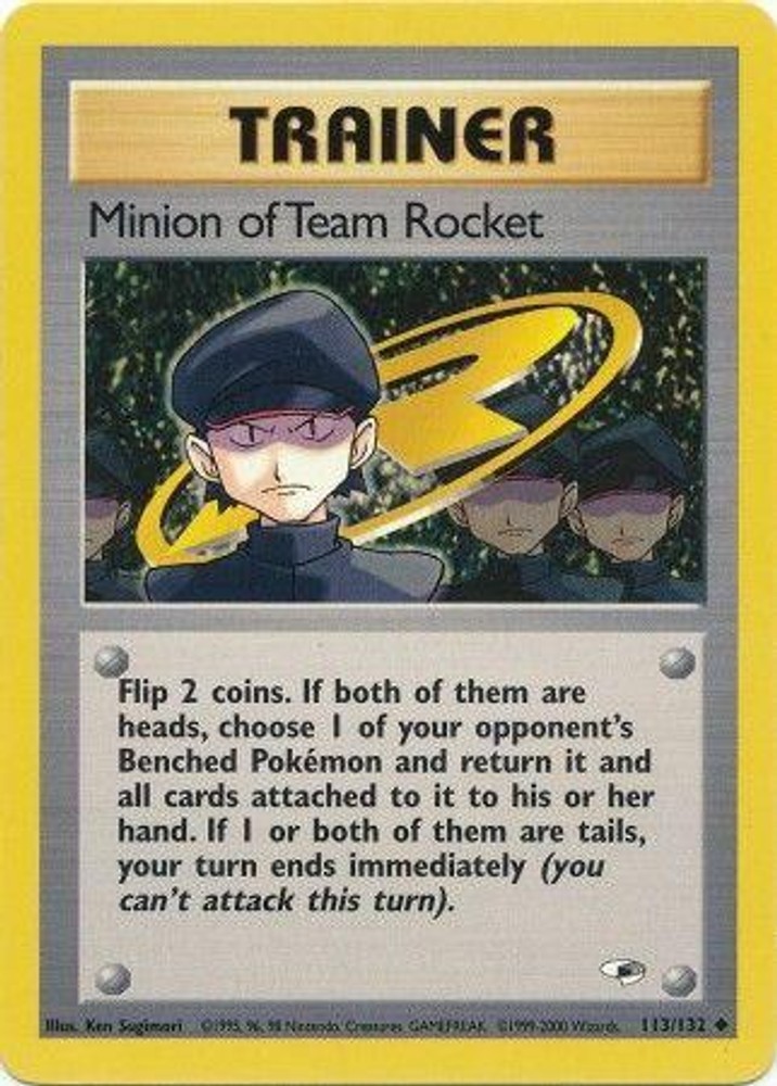 Pokemon Minion of Team Rocket 113/132 Gym Heroes LP Uncommon